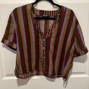 3/$15 Nasty Gal striped cropped top